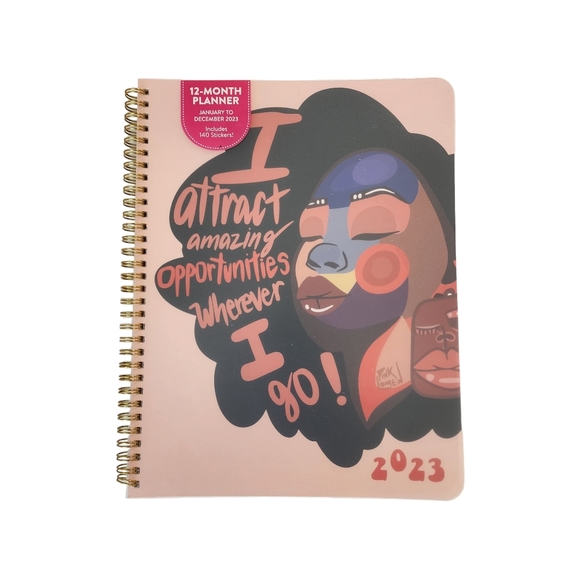 2023 Pink Lomein Planner 12 Month 2023 - Picture 2 of 6